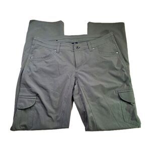 Kuhl Sz 10 Free Flex Roll Up Cargo Pants Green Hiking Outdoor Travel Women's